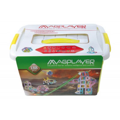 ชุดตัวต่อแม่เหล็กรูปทรงอัจฉริยะ Magplayer ขนาด 188 ชิ้น